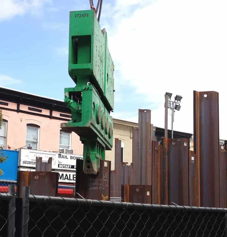 Construction noise monitoring during sheet pile driving