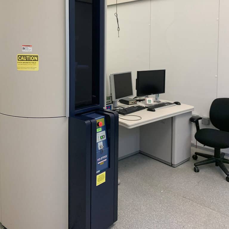 Vibration monitoring near sensitive structures housing precision electron microscope imaging equipment